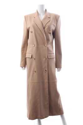 Magda Butrym Double Breasted Leather Coat / Camel / RRP: £3,115.00