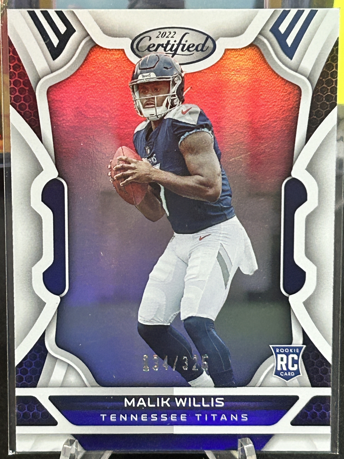 Malik Willis Tennessee Titans 2022 Panini Certified SN,Rookie Mirror #/325