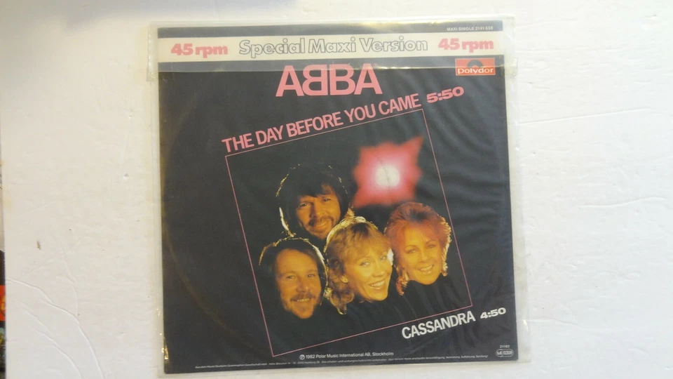 ABBA Cassandra, Day Before You Came 45RPM Vinyl Maxi LP (Personal Collection) - Image 2 of 4