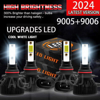 9005 9006 LED White Headlight Hi/Lo Beam Combo Bulbs For 88 98 Chevy C10 C K Gmt400 Pickup - Foto 14