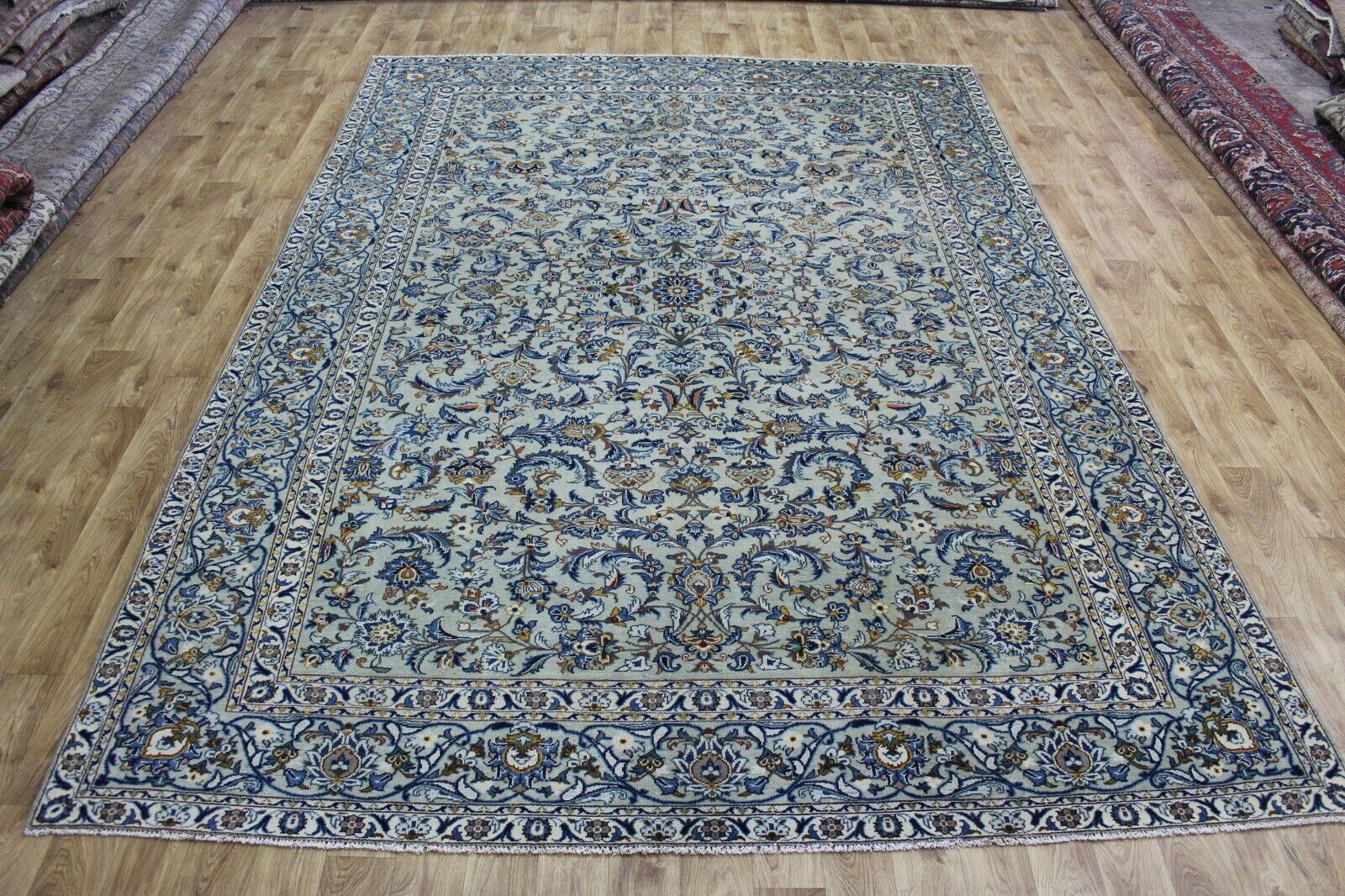 Handmade Persian Kashan carpet with great design & superb colours 365 x 250 cm