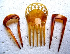 Art Deco period hair combs openwork NO US IMPORT FEE