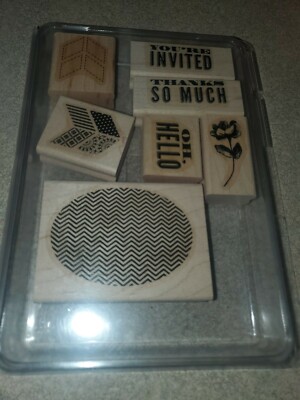 Stampin Up!  Oh Hello, Thanks So Much , you're invited , arrow wooden stamp set