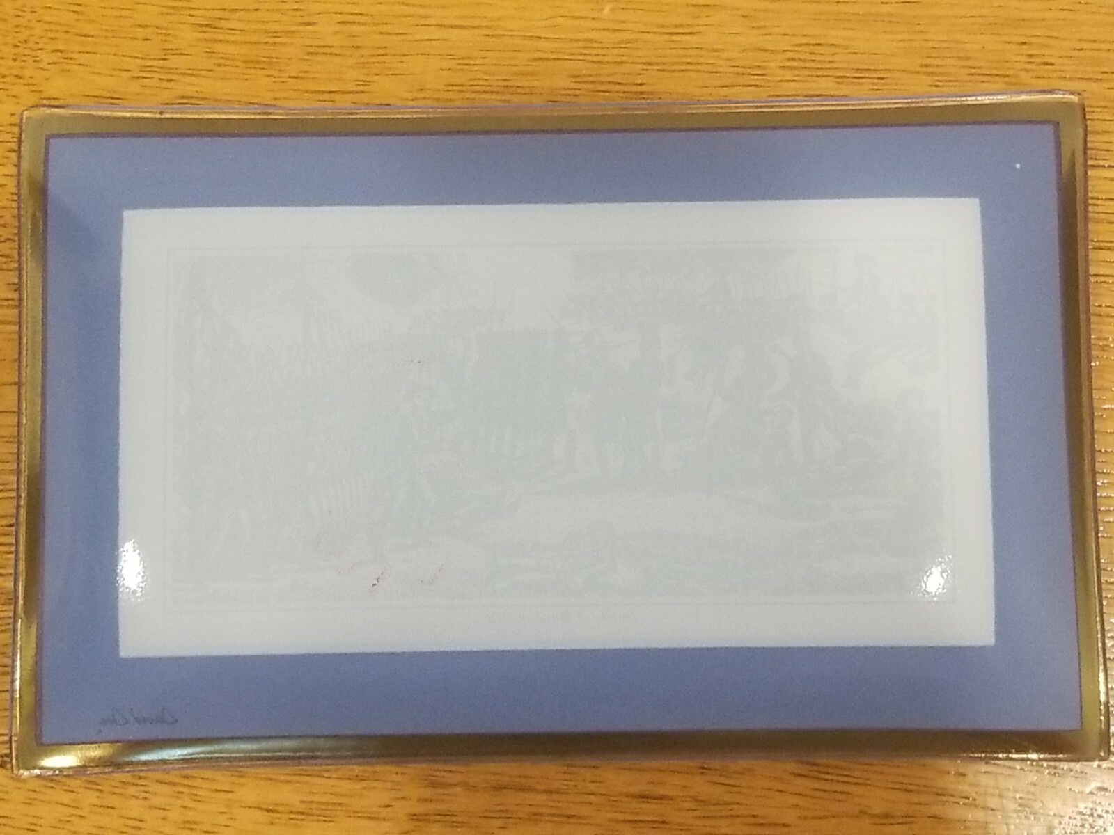  Vintage David Douglas Glass Plate Tray Dish The Battle of Bunker Hill 