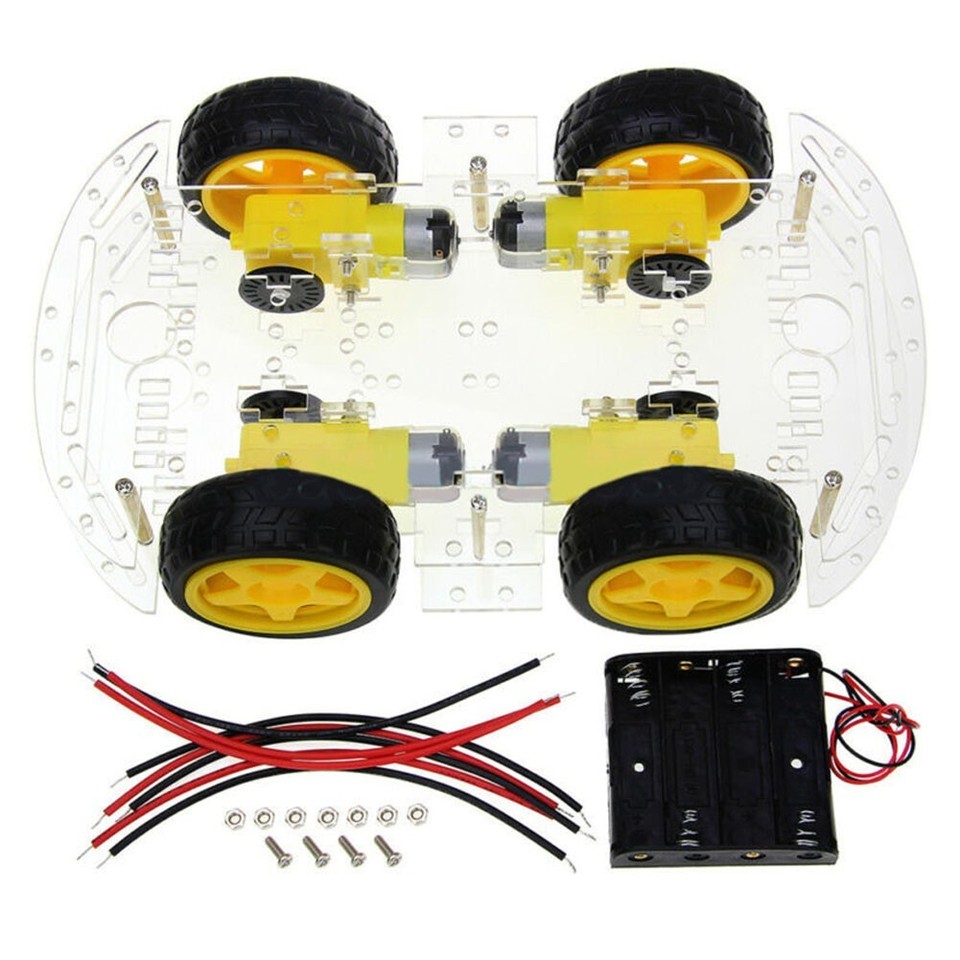 4WD Robot Smart Car Chassis Kits Car With Speed Encoder For Arduino