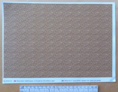 Brick Brown Papier Selbstklebend für Oo / Ho Gauge-échelle 1:76 - A4 Blatt