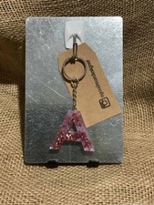 Letter Keychain - purple
