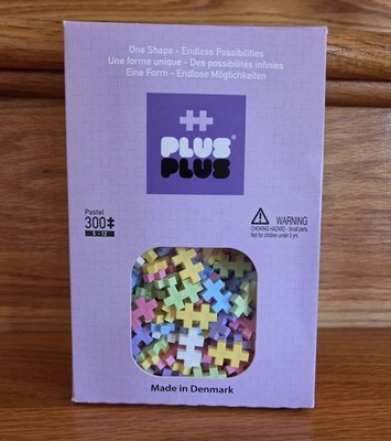 Plus Plus Lock Together Toys 300 pieces Pastel Colors Ages 3+ Make Shapes