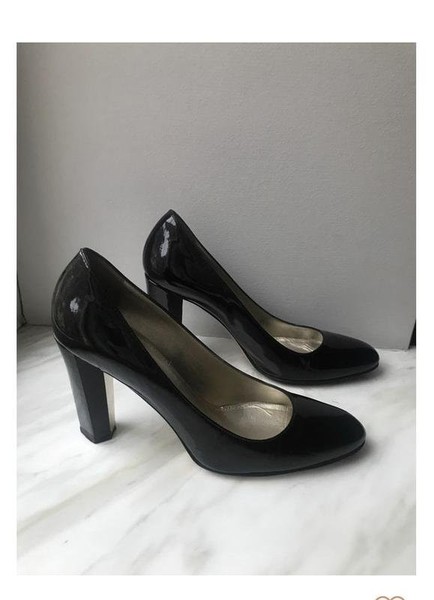 Women Diane Von Furstenberg Heels Black Leather 39