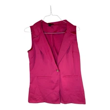 Joie Double Breasted Open Front Bright Hot Pink Revolve Longline Vest, L