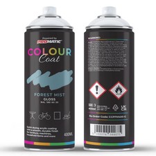 ProMatic Colour Coat Forest Mist RAL 180 60 20 Gloss Acrylic Spray Paint 400ml