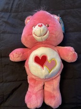 Care Bears Love-A-Lot 2003 Double Heart Pink Bear W/Tags Hong Kong Play Along