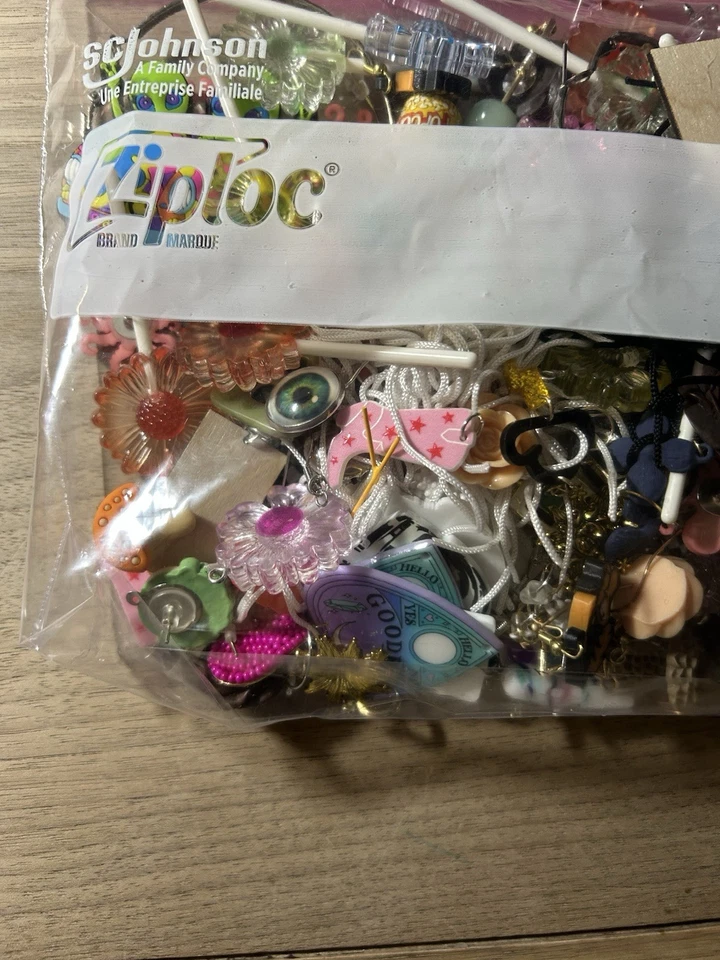 Lote de una libra de pendientes mixtos arte artesanía kit hágalo usted mismo artículos individuales no coincidentes Foto 3 de 4