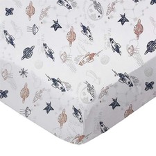 Fitted Pack N Play Sheet 31x39 inches, 100 Cotton, Hypoallergenic, Soft