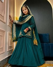 Baby Girls Lehenga Choli Indian Wedding Reception Party Wear Ethnic Outfit