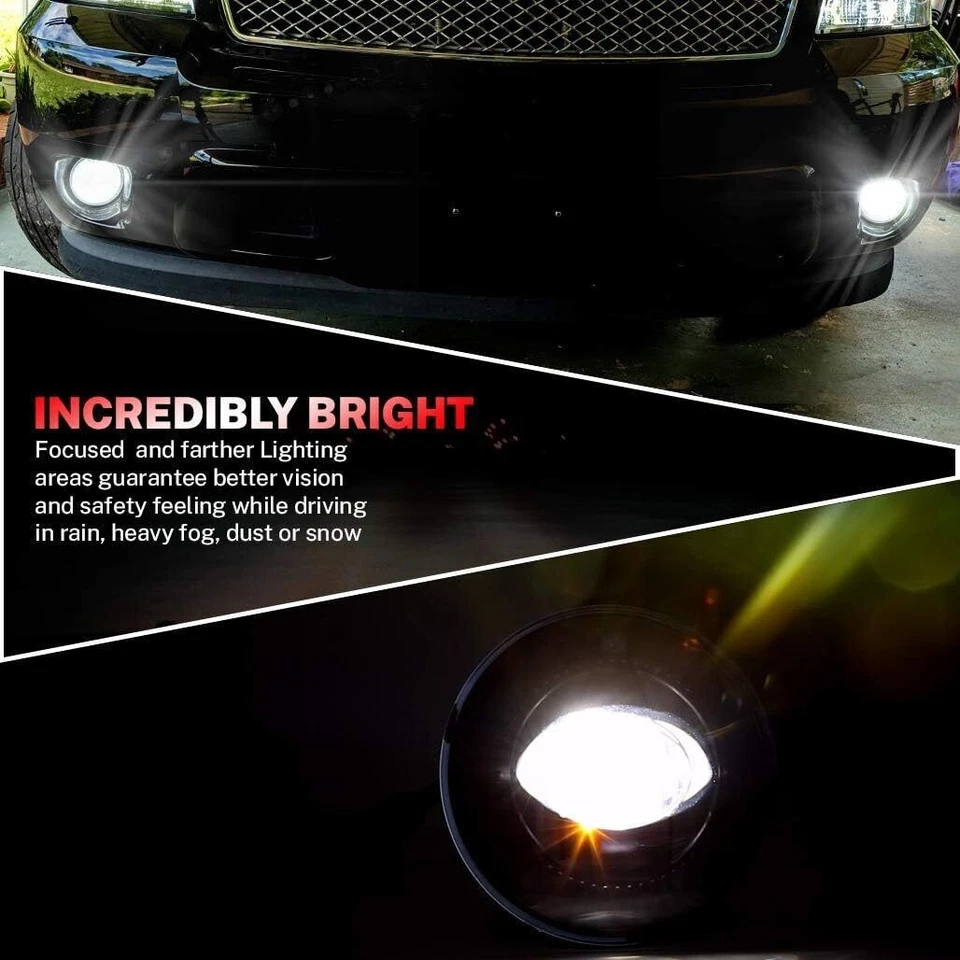 For 2007-2014 GMC Yukon / Yukon XL 1500 2500 Pair LED Driving Fog Lights Lamp - Image 3 of 4