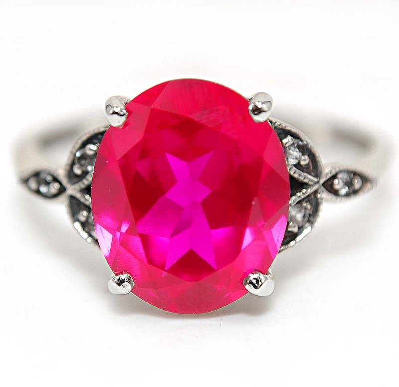 1CT Heat Treated Rubellite Tourmaline 925Sterling Silver Ring Sz 7 PC9-3