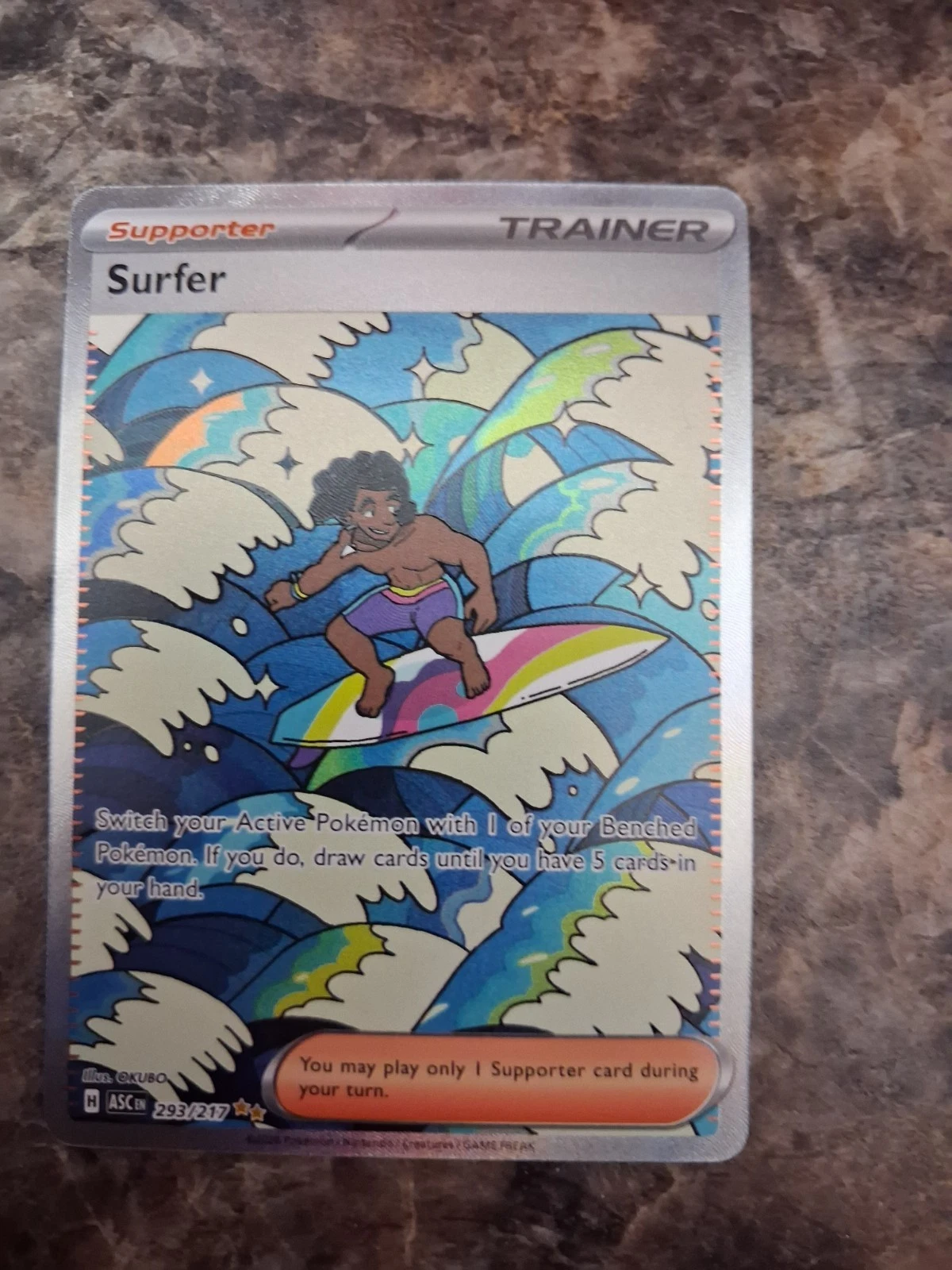Surfer 293/217 Ascended Heroes Special Illustration Rare Pokémon TCG Card