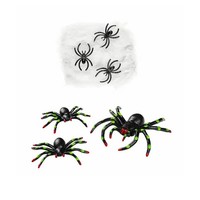 Halloween-Dekoration Spinnennetz & Spinnen