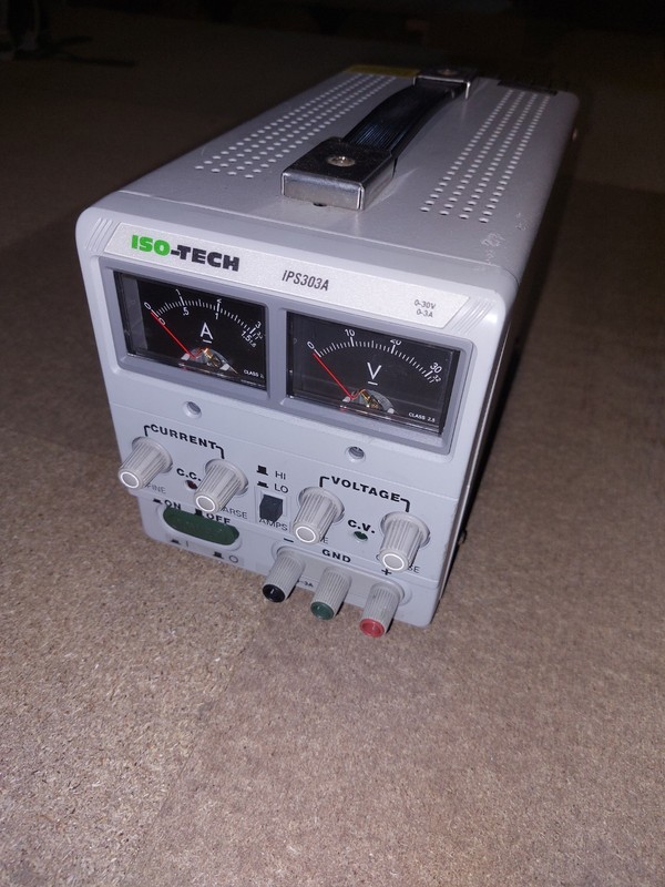 Isotech IPS303A Adjustable Bench Test Analogue DC Power Supply Unit, 0-30V, 0-3A