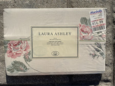 NWT Vintage Laura Ashley One Full Sheet Victoria Floral 81x96" Cottage Farmhouse
