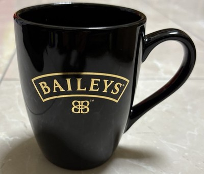 Baileys Irish Liqueur Official Mug & Whisk Black/Gold Hot Chocolate Tea Coffee
