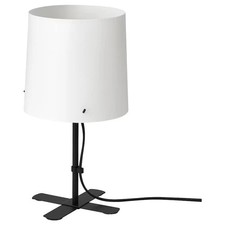Ikea BARLAST - Lampada da tavolo Clean Design, 31 cm [Nero/Bianco]