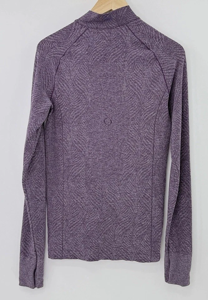 Pullover Moving Comfort Grande 1/2 Cremallera Púrpura Activo Ligero Elástico Corre Pequeño Foto 2 de 4