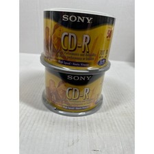 New lot of 2 Sony CD-R High Speed Recordable CDs 700 MB 80 Min 1x-48x 50 Pack