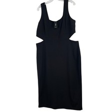 Express Bodycon Women Dress XL Cutout Sleeveless Cocktail Party Black