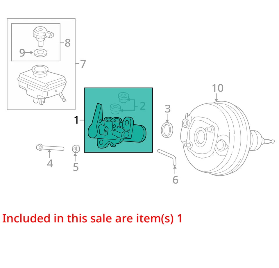 2009-2012 Audi A4 Quattro Brake Master Cylinder VGOPV - Image 2 of 3