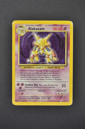 Alakazam 1/102 Base Set 1999 Holo Rare - English Vintage Retro Pokémon TCG Card