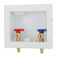  1 Pack Lidertik Washing Machine Outlet Box PEX with Center Drain, Inlet 1/2 in