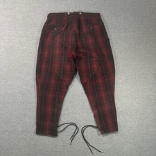 VTG 50s 60s Woolrich Buffalo Red Black Plaid Wool Hunting Pants 34x26