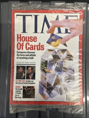 TIME MAGAZINE - House Of Cards - January 2000 (Credit Cards)