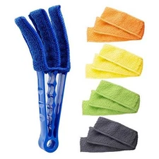  Window Blind Cleaner Duster Brush with 5 Microfiber Sleeves - Blind Cleaner 