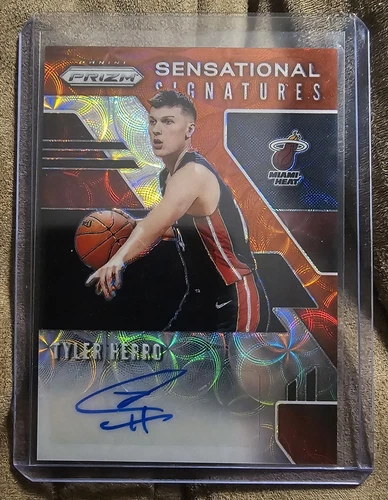 2019-20 Prizm Tyler Herro RC Rookie Sensational Signatures Auto Choice Red