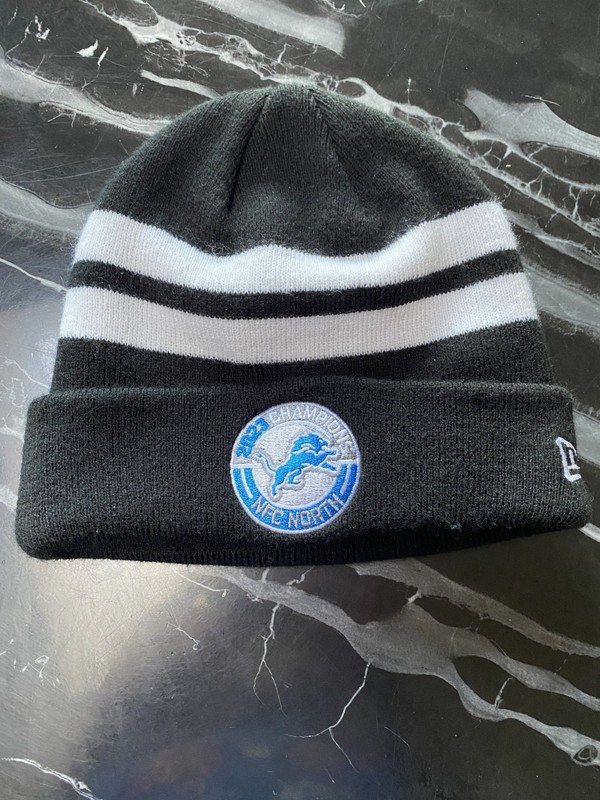Detroit Lions New Era 2023 NFC North Champions Cuffed Beanie/Knit Hat, Black