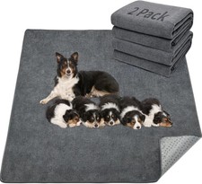 Dog Pee Pads Washable, 2 Pack Non-Slip Leak-Proof Training Mat 48x60 Inch