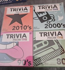 Trivia Card Games With Cards From The 2010s, 2000s, 90s And 80s. Looks Brand New