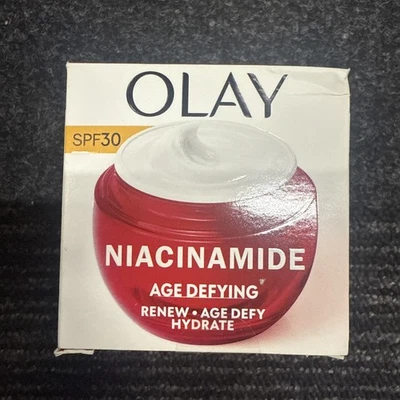 Olay - NIACINAMIDE - Age Defying DAY Cream - SPF 30 - 50ml Brand New Long Expiry