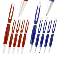 Slimline Pen and Pencil Kit Combo Set - Satin Silver, 10 Pack, Legacy