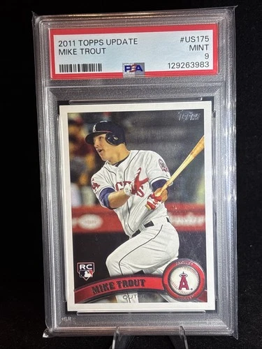 ⚾️ 2011 Topps Update Series - Mike Trout #US175 (RC) Rookie PSA 9 Mint Centered