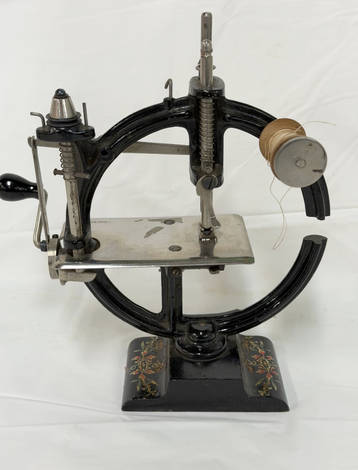 RARE Antique SEWING MACHINE PONY Child's Size Toy Foley & Williams with Orig Box