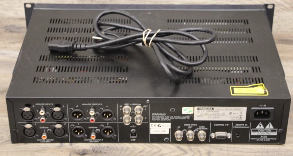 TASCAM DV-RA1000HD Stereo Master Recorder Monster Cable Digital Audio - Image 4 of 4