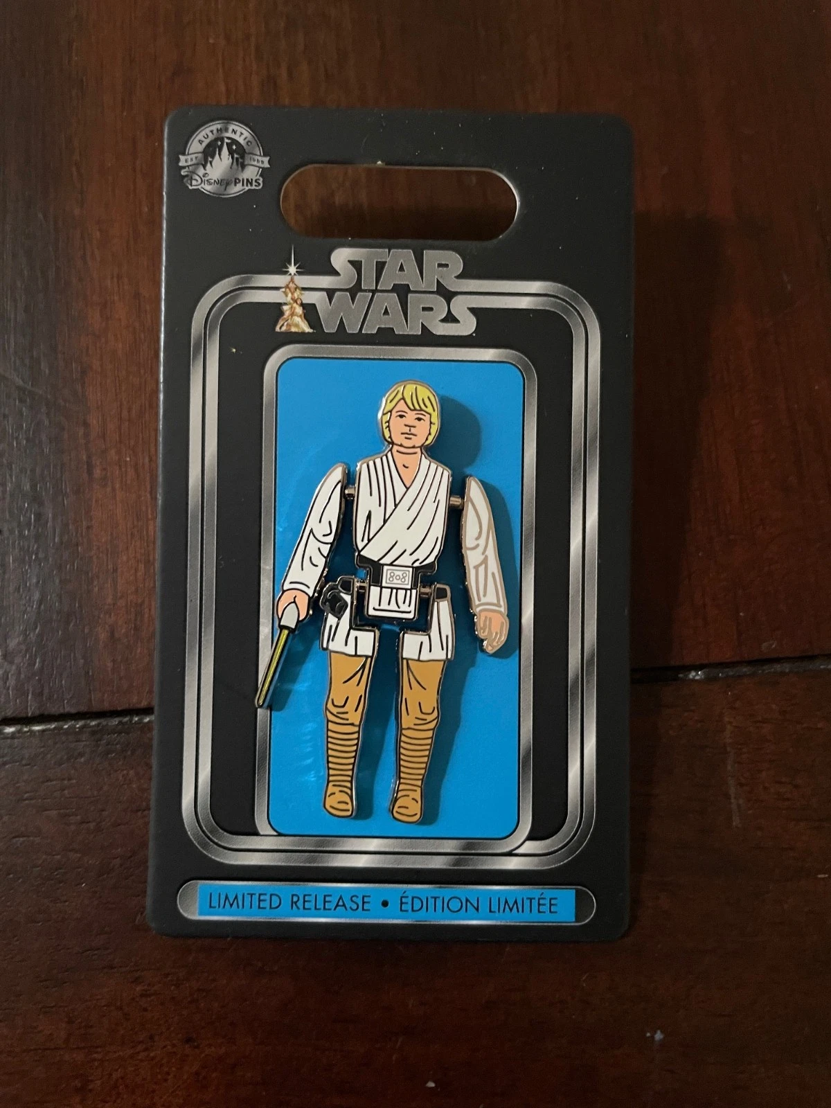 Star Wars Luke Skywalker Action Figure Articulated Pin New Disney Limited LE LR