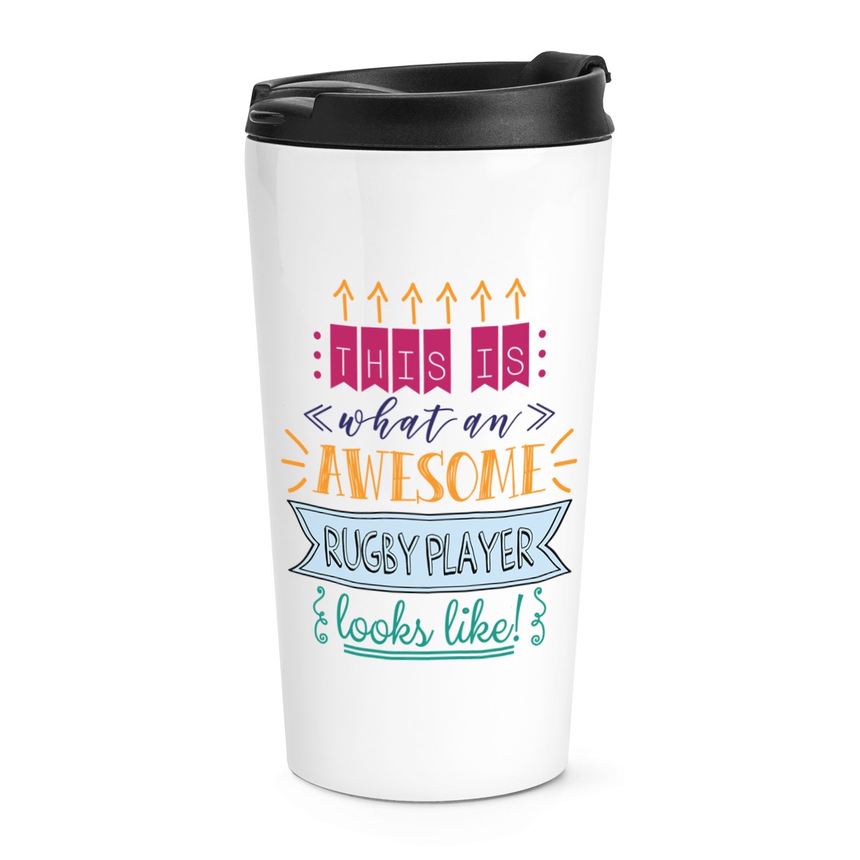 This Is What An Awesome Rugby Player Looks Like Travel Mug Cup Funny Thermal