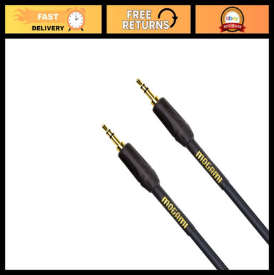 High-Quality 3.5mm TRS Stereo Audio Patch Cable, Gold Contacts, 6ft Length