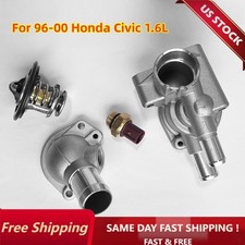 New 4Pcs Coolant Thermostat Housing Water Out...