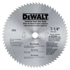 7-1/4 In. 68-Teeth Steel Non-Ferrous Steel Saw Blade